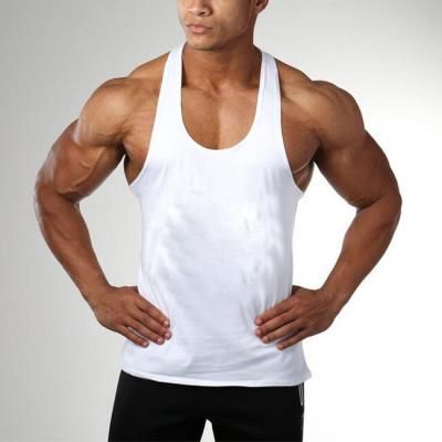 China Custom Quick Dry Bodybuilding Polyester Men Tank Tops Logo Print Logo Print Tank Tops Mens Fitness Gym Vest Wholesale Men Tank Tops for sale