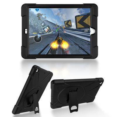 China Antiknock For iPad Air 9.7 Inch Plastic And Hybrid Silicone Defender Case With Rotate Kickstand for sale