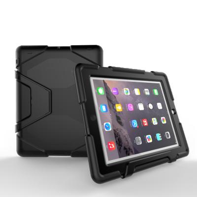 China Popular 9.7 Inch Screen Protector Kickstand PC Shockproof Silicone Bumper Hybrid Rugged Tablet Case For iPad 2 3 4 Back Cover for sale