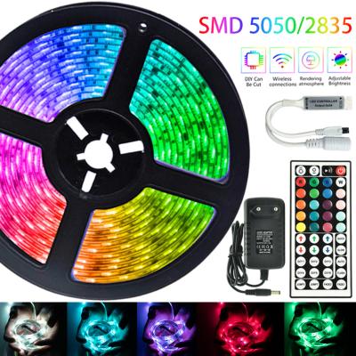 China Other Infrared Remote Control RGB LED Strip Light 5050 2835 12V Ribbon Lamp Bedroom Waterproof Decoration For Festival 1M 2M 4M 5M for sale