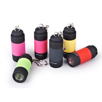 China Black Self-defense Key Chain IP54 Emergency Flashlight Promotional Variable Flashlight Favorite Emergency Gift Black Flashlight for sale