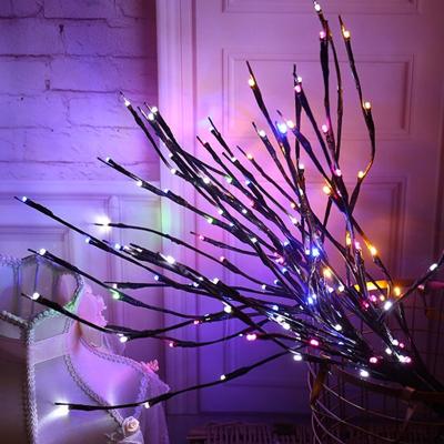 China LED Willow Branch Lamp Floral Night Lights Christmas Indoor Decoration 20 Bulbs Home Garden Battery Operated Birthday Party for sale