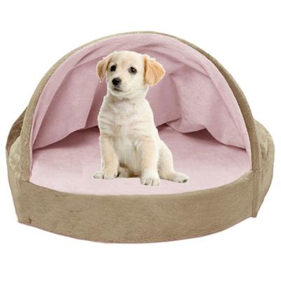 China Viable Dog Bed With Warm Waterproof Dirt Cat Puppy House Cuddler Machine Resistant Hooded Cover Winter Washable for sale