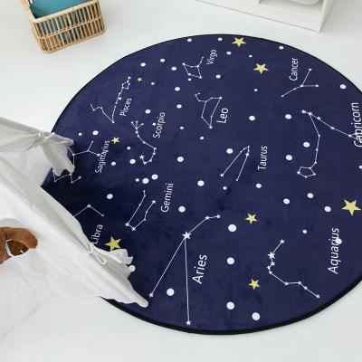 China Washable Cartoon Animal Newborn Baby Mat Round Floor Carpet Rugs Area Infant Crawling Mat For Kids Room Nursery Decor Playmat for sale