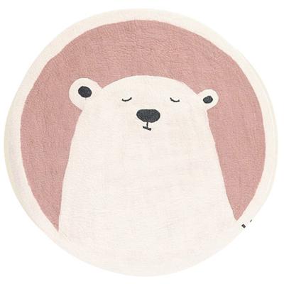 China Washable Baby Play Round Game Mat Children Room Decoration Cartoon Bear Cotton Play Mats Floor Covers Crawling Carpet Kids Room for sale