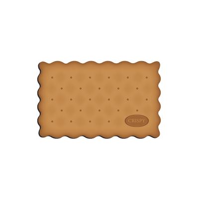 China Waterproof And Oil-proof Non-washing Floor Mats For Household Of Room Kitchen PVC Biscuits Washable Series Cute Cartoon Leather Area Rug for sale