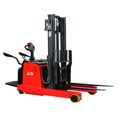 China Hotels 2ton 5m reach electric stacker with triple masts and optional forks sideshifter for sale