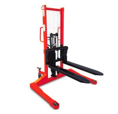 China Hotels 3000lb Capacity Wider Legs Manual Straddle Stacker for sale