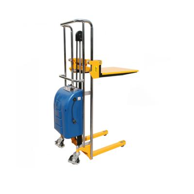 China Hotels 400kg 1.5m Portable Manual Platform Forklift Hydraulic Hand Stacker for sale