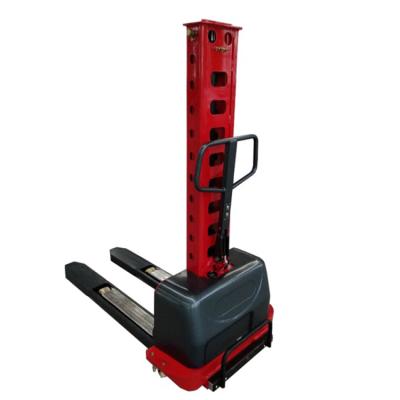 China Hotels 12V 500kg Terrain Battery Charger Hand Stacker Forklift Semi Electric Manual Lift for sale