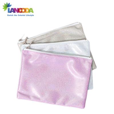 China Fashionable 3 Color Sublimation Glitter Make Up Clutch Bag Toiletry Pouch for sale