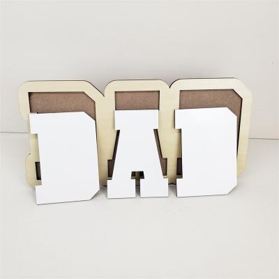 China Design Your Own Photo Father's Day Gifts Dad Sublimation Blank MDF Photo Panel View for sale