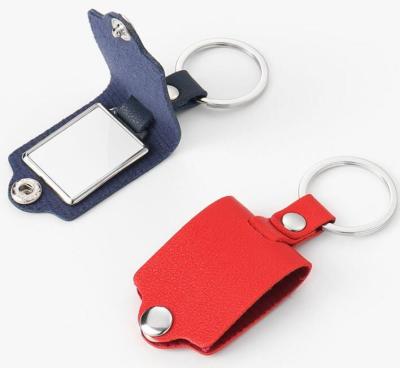 China Blank Custom Sublimation Fashion Jewelry Lancoda Metal Keychain Leather Key Chain Holder For Car Vehicle Gift for sale