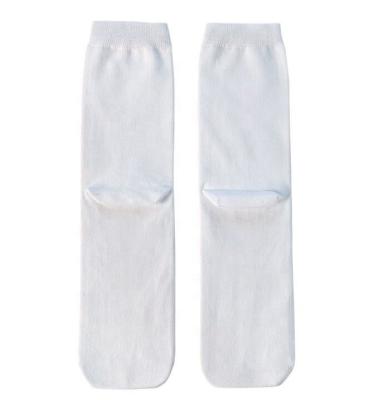 China Breathable White Full Lancoda Photo Blank Dye Sublimation Printing Custom Socks for sale