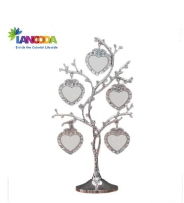 China Home Decorations Silver Heart Sublimation Family Tree Frame for sale