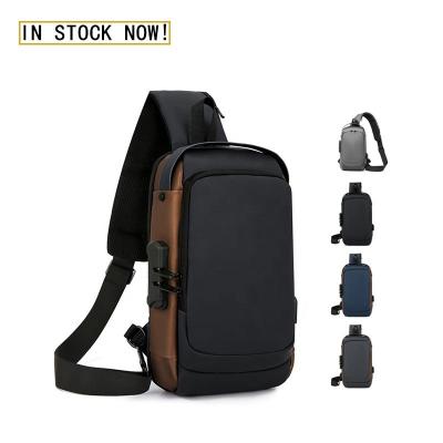 China OEM ODM Waterproof Chest Bags With USB Travel Crossbody Sling Bag For Men for sale