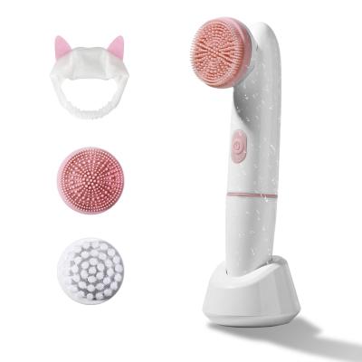 China Acne Treatment 2 in 1 Portable Silicone Comic Facial Massager Brush Facial Cleansing Brush for sale