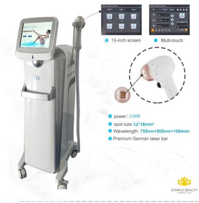 China 755 1064 808 nm laser machine diode laser permanent painless whitening hair removal beauty salon best price diode laser hair removal for sale