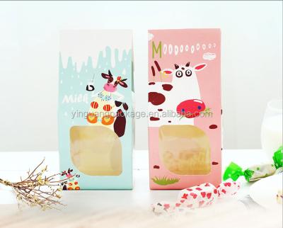 China Food Grade Recyclable Gable Paper Candy Box , Sweet Box With Clear Window for sale