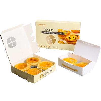 China Recyclable Tart 4/6 Pane Egg Carton Packaging Boxes With Clear Window for sale