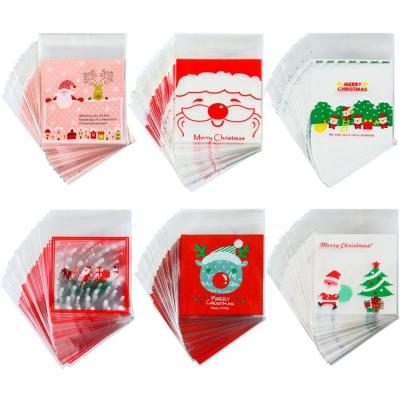 China Disposable CHRISTMAS SELF-ADHESIVE SNOWFLAKE 300 PIECES CELLOPHANE PLASTIC TREAT BAGS FOR CANDY BAKERY GIFT OR COOKIE PARTY SUPPLIES for sale