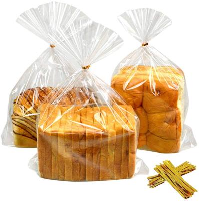 China Moisture Proof Bottom Clear Plastic Bread Toast Opp Gusset Food Grade Gusset Packaging Bags for sale