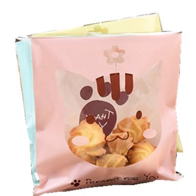 China 200 Pcs Lovely Dog Claw Candy Self Adhesive Cookie Bakery Bags Moisture Proof OPP Wrappers Decorating Bags Biscuit Treat Gift PLASTIC POUCHES for sale