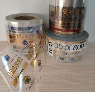 China Waterproof CUSTOMIZED PRINTING GOLD FOILED TRANSPARENT SELF ADHESIVE PVC LABEL STICKER IN ROLL for sale