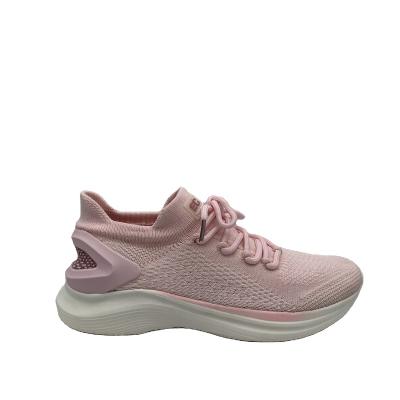 China Cushioning Lovely Pink Girl Shoes Fly Fitness Shoes Women Zapatos Running Shoes Zapatos Comfortable Knitting Socks Sporty Walking Welt for sale