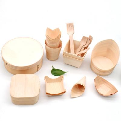 China 100% Disposable All-Natural, Eco-Friendly, Biodegradable, and Disposable Made of Birch Wooden Cutlery Wooden Ice Cream Spoon for sale