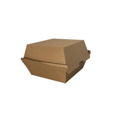 China Wholesale Cheap Price Disposable Corrugated Hamburger Paper Box Hot Sale Take Away Food Packaging Hamburger Box for sale