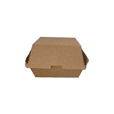 China Hot Selling Disposable Custom Design Disposable Cardboard Hamburger Box Lunch Fry Hot Dog Hamburger Packaging Paper Box for sale