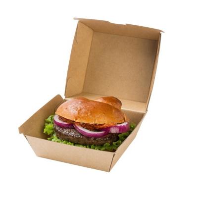 China Custom Logo Materials Hamburger Box Custom Logo Eco Friendly Recycled Brown Corrugated Paper Convenient Worn Boxes for sale