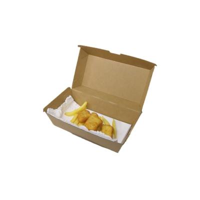 China Recyclable Regular Kraft Paper Food Box For Lunch Packaging for sale