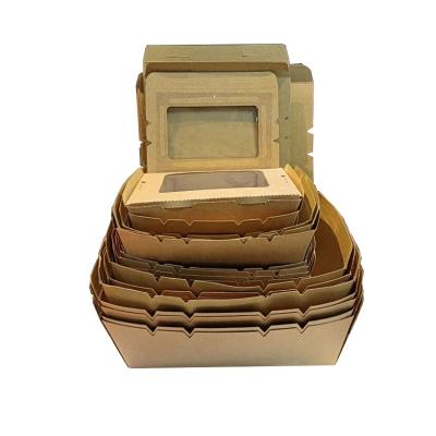 China Hot Sale Recyclable Custom Take Away Kraft Paper Food Box Packaging Custom Printed Paper Boxes for sale