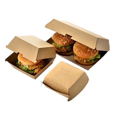 China Recyclable Biodegradable Brown Food Grade Kraft Paper Snack Box, Corrugated F Groove Food Box, Burger Boxes for sale