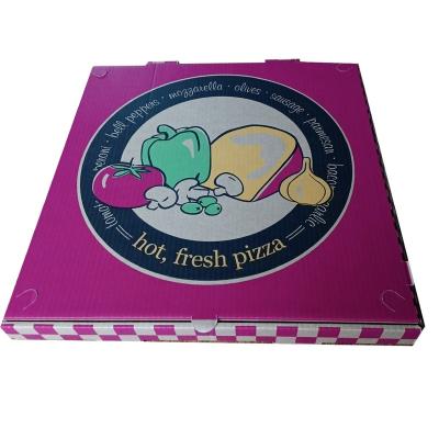 China Recyclable Custom Design Food Box Corrugated Paper Pizza Box for sale