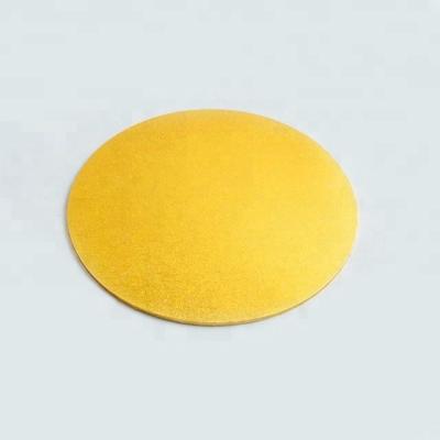 China 4 Inch Edges Smooth Gold Foil Food Laminated Round Cake Board for sale