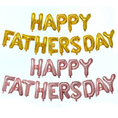 China 16 Inch Father's Day Foil Balloon Gift Toy Customized Thanksgiving Party Balloon Decoration Gold for sale