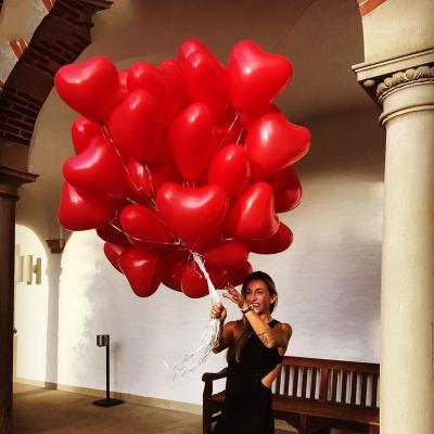 China Gift Toy Wedding Balloon Wedding Room Decoration Love Balloon 12 Inch Heart Shaped Latex Balloon for sale