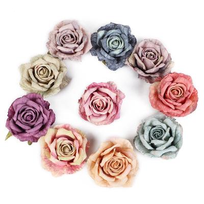 China Events Decoration Wedding Garlands Roses Head Artificial Flower Garlands Silk Roses Flower Wall DIY Gift Box Bride Wrist Flower for sale