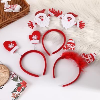 China Adult Christmas Snowman Headwear Headwear Hair Band Chirstmas Decor Christmas Party Decorations Wholesale Kids Hat for sale