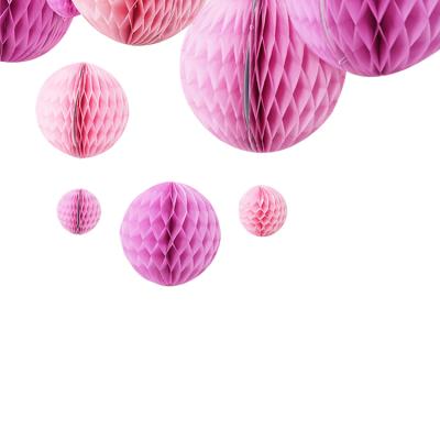 China Wholesale Handmade Festival Decoration Tissue Paper Honeycomb Balls Assorted Colors Flower Ball for sale