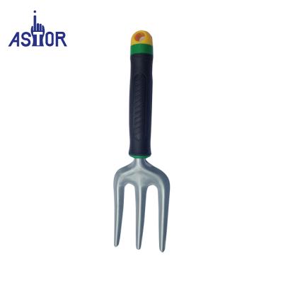 China Garden Pots and Backyards Taiwan Made High Quality Ergo Garden Hand Tool Two Tone Handle Garden Hand Fork for sale