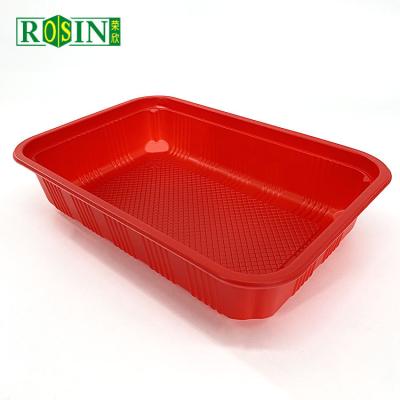 China 100% Food Grade Materials Food Grade Materials Food Grade Materials 2 Compartments PP Disposable Food Trays Microwave Plastic Food Tray With Lid for sale