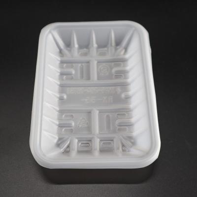 China Eco Friendly Disposable White Plastic Disposable Small PP Supermarket Meat Thaw Packaging Tray for sale