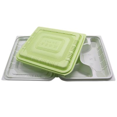 China Lunch Box 3 Compartment Storage Boxes Microwavable And Glossy Plastic Bins Food Container CLASSIC With Lids Take Out Disposable for sale