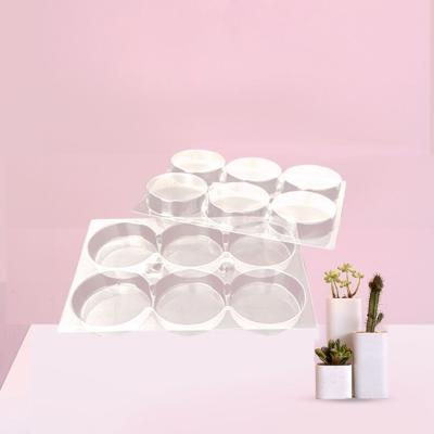 China Free Space 12 Holes Wholesale Disposable Plastic Blister Macaron Packaging Box for sale