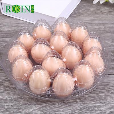 China Hot Sale Agriculture PVC PET Clear Circular Plastic Blister Egg Tray With 15 Holes for sale