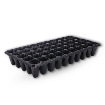 China Disposable Customized Black PS Microgreens Quality Seeding Plant Grow Cell Socket Tray for sale